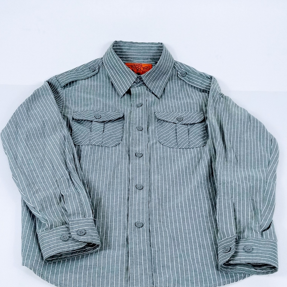 Swiss Cross Boy's Long Sleeve Button Down Shirt